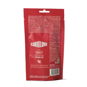 Супер премиум меко лакомство за котки  Carnilove Soft Snack Turkey with Catnip с пуешко месо и котешка мента  50 г